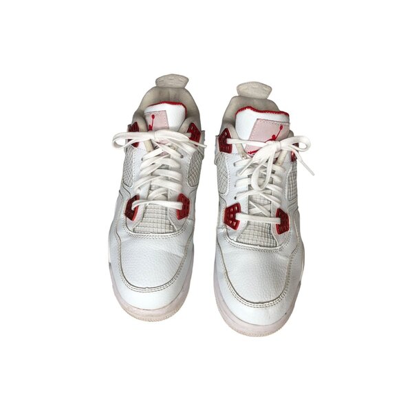 Air Jordan 4 Retro Red Metallic Sneakers Mens 7 White Shoes Athletic Basketball main image 10